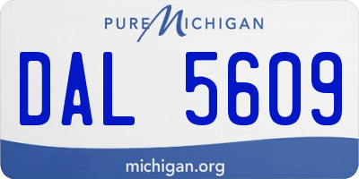 MI license plate DAL5609