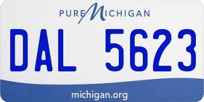 MI license plate DAL5623