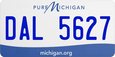 MI license plate DAL5627