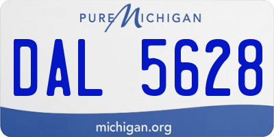 MI license plate DAL5628