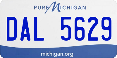 MI license plate DAL5629