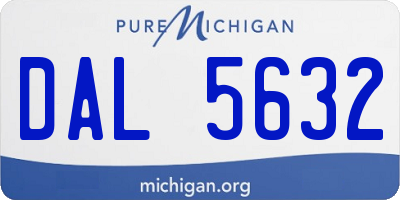 MI license plate DAL5632