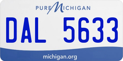 MI license plate DAL5633