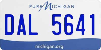 MI license plate DAL5641