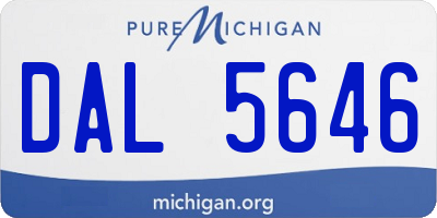 MI license plate DAL5646