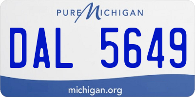 MI license plate DAL5649