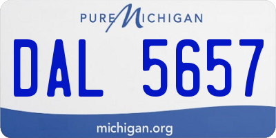 MI license plate DAL5657