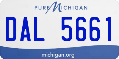 MI license plate DAL5661