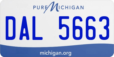 MI license plate DAL5663