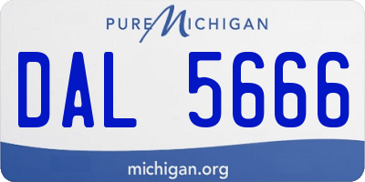 MI license plate DAL5666