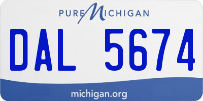 MI license plate DAL5674