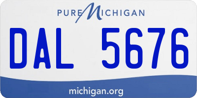 MI license plate DAL5676