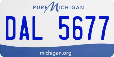 MI license plate DAL5677