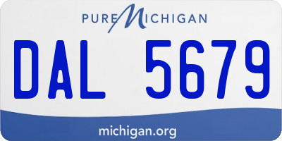 MI license plate DAL5679