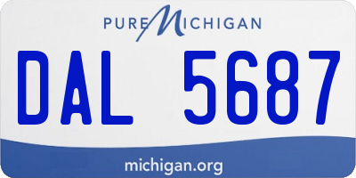 MI license plate DAL5687