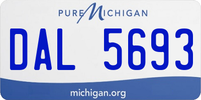 MI license plate DAL5693