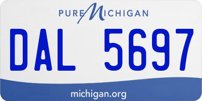 MI license plate DAL5697