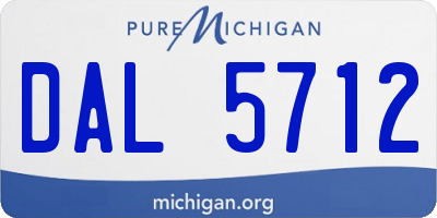 MI license plate DAL5712
