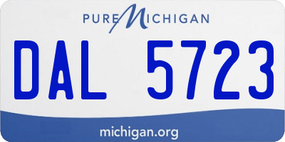 MI license plate DAL5723