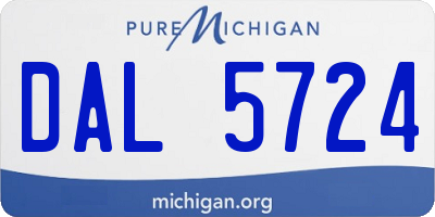 MI license plate DAL5724
