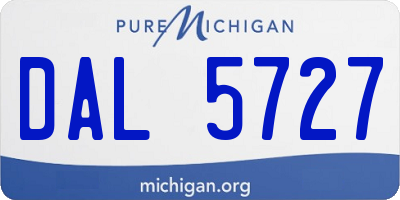 MI license plate DAL5727