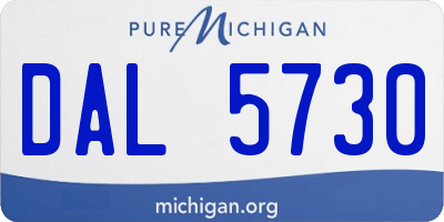 MI license plate DAL5730