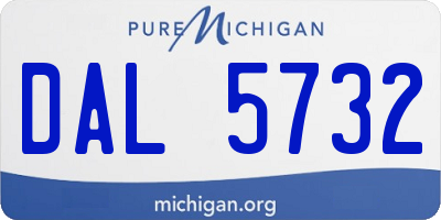 MI license plate DAL5732