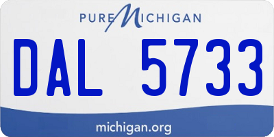 MI license plate DAL5733