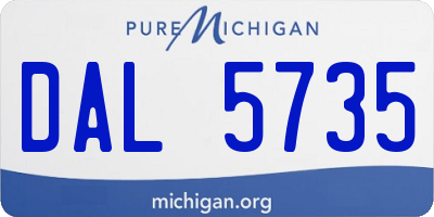 MI license plate DAL5735