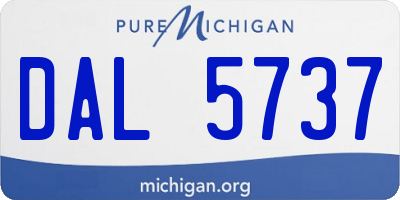 MI license plate DAL5737