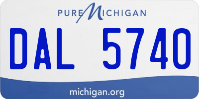 MI license plate DAL5740