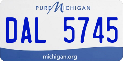 MI license plate DAL5745