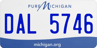 MI license plate DAL5746