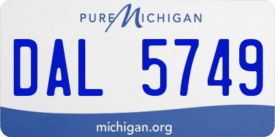 MI license plate DAL5749