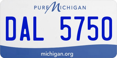 MI license plate DAL5750