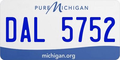 MI license plate DAL5752