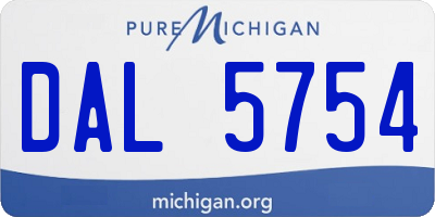 MI license plate DAL5754