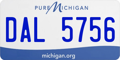 MI license plate DAL5756