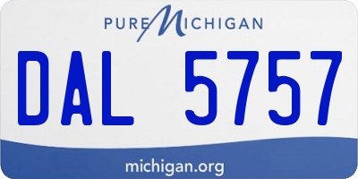 MI license plate DAL5757