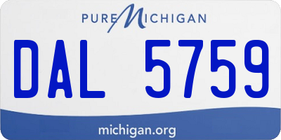 MI license plate DAL5759