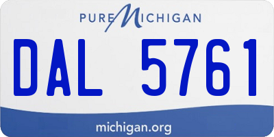 MI license plate DAL5761