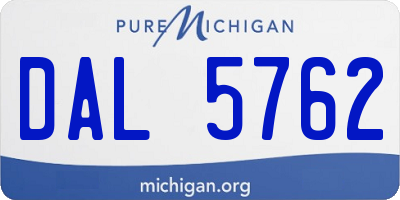 MI license plate DAL5762