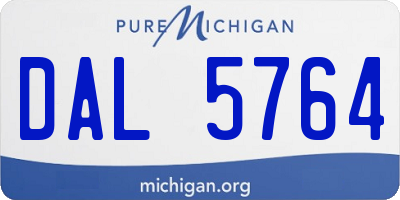 MI license plate DAL5764