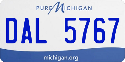 MI license plate DAL5767
