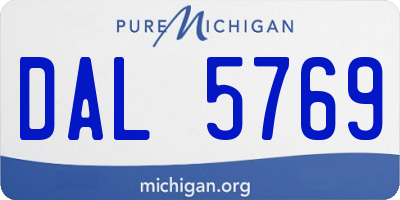 MI license plate DAL5769