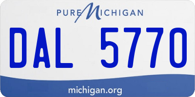 MI license plate DAL5770