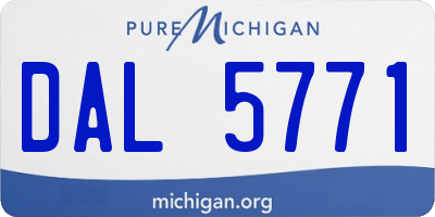 MI license plate DAL5771