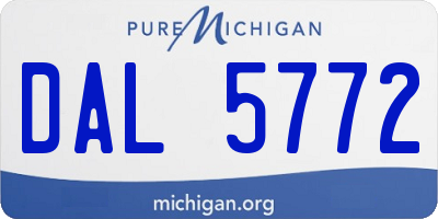 MI license plate DAL5772