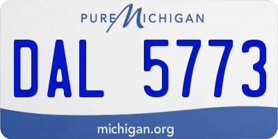 MI license plate DAL5773