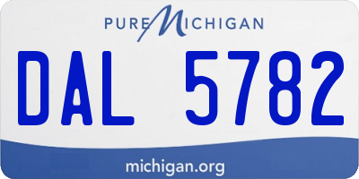 MI license plate DAL5782